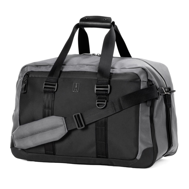 Travelpro Altitude Double Expansion Travel Duffel Bag, 40 - 48L, Weekender, Overnight, Water Resistant, Men and Women, Falcon Grey