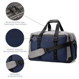 Travelpro Altitude Double Expansion Travel Duffel Bag, 40 - 48L, Weekender, Overnight, Water Resistant, Men and Women, Stellar Navy/Grey