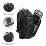 Travelpro Altitude Large Expandable Travel Laptop Backpack 30 - 36L, 16 Inch Laptop, Water Resistant, Work, Business, Men and Women, Jet Black