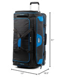 Travelpro Bold Drop Bottom Wheeled Rolling Duffel Bag, Blue/Black, 30 - Inch