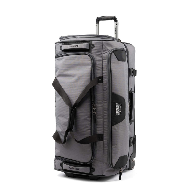 Travelpro Bold Drop Bottom Wheeled Rolling Duffel Bag, Grey/Black, 30 - Inch