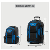 Travelpro Bold Softside 2 - Piece Set — Expandable 2 - Wheel Upright Carry - On Luggage with Backpack, Blue/Black
