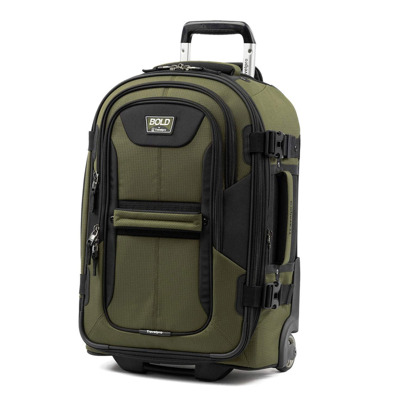 Travelpro Bold Softside Expandable Carry on Rollaboard Luggage, Carry on 22 - Inch, Olive Green/Black