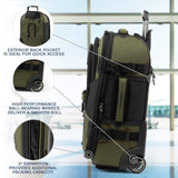 Travelpro Bold Softside Expandable Carry on Rollaboard Luggage, Carry on 22 - Inch, Olive Green/Black