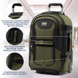 Travelpro Bold Softside Expandable Carry on Rollaboard Luggage, Carry on 22 - Inch, Olive Green/Black