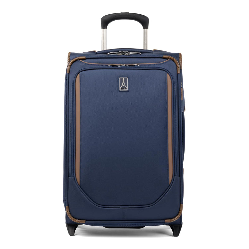 Travelpro Crew Classic Lightweight Softside Expandable Carry on Luggage, 2 Wheel Upright Rollaboard Suitcase, Men and Women, Carry On 22 - Inch, Patriot Blue