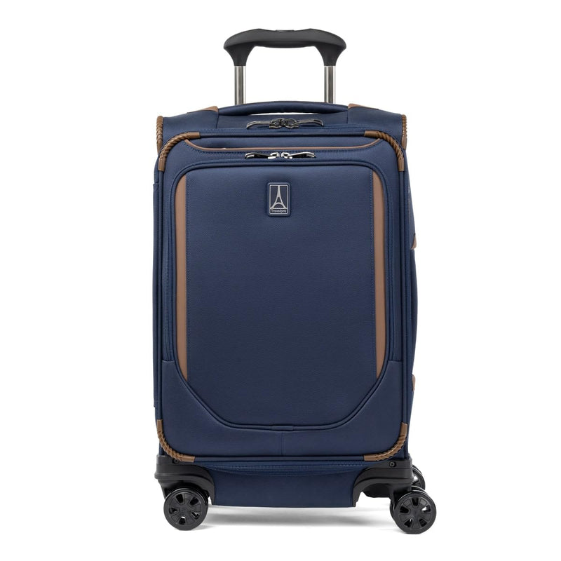 Travelpro Crew Classic Lightweight Softside Expandable Carry on Luggage, 8 Wheel Spinner Suitcase, Men and Women, Carry On 21 - Inch, Patriot Blue