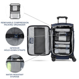 Travelpro Crew Classic Lightweight Softside Expandable Carry on Luggage, 8 Wheel Spinner Suitcase, Men and Women, Carry On 21 - Inch, Patriot Blue