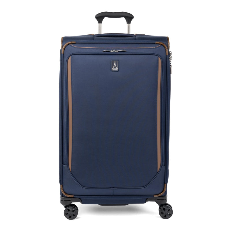 Travelpro Crew Classic Lightweight Softside Expandable Checked Luggage, 8 Wheel Spinner Suitcase, TSA Lock, Men and Women, Checked Large 29 - Inch, Patriot Blue