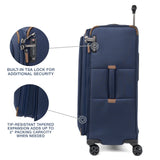 Travelpro Crew Classic Lightweight Softside Expandable Checked Luggage, 8 Wheel Spinner Suitcase, TSA Lock, Men and Women, Checked Large 29 - Inch, Patriot Blue