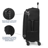 Travelpro Crew Classic Lightweight Softside Expandable Checked Luggage, 8 Wheel Spinner Suitcase, TSA Lock, Men and Women, Checked Medium 25 - Inch, Black