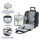 Travelpro Crew Classic Lightweight Softside Luggage, Rolling Underseat Carry on Bag, 14" Laptop or Tablet Sleeve, Men and Women, 17 - Inch, Patriot Blue