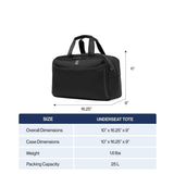 Travelpro Crew Classic Lightweight Softside Luggage, Underseat Travel Tote Bag, Men and Women, Titanium Grey