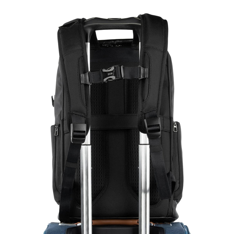 Travelpro Crew Executive Choice 3 Medium Top Load Backpack fits up to 15.6 Laptops and Tablets, USB A and C Ports, Men and Women, Jet Black