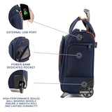 Travelpro Crew Versapack Softside Rolling Underseat Carry - on Bag, Men and Women, Patriot Blue, 16 - Inch