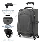 Travelpro Maxlite 5 Softside 2pc Set Expandable Carry On Luggage with 4 Spinner Wheels/Soft Underseat Tote, Lightweight Suitcase, Men and Women, Shadow Grey
