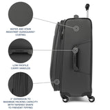 Travelpro Maxlite 5 Softside 2pc Set Expandable Carry On Luggage with 4 Spinner Wheels/Soft Underseat Tote, Lightweight Suitcase, Men and Women, Shadow Grey