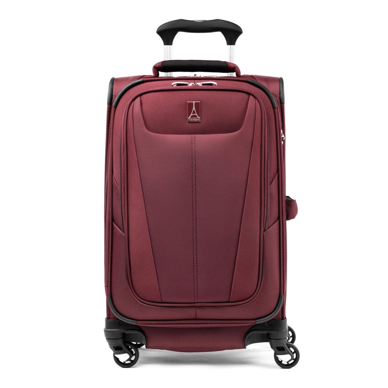 Travelpro Maxlite 5 Softside Expandable Luggage with 4 Spinner Wheels, Lightweight Suitcase, Men and Women, Burgundy, Carry - on 21 - Inch