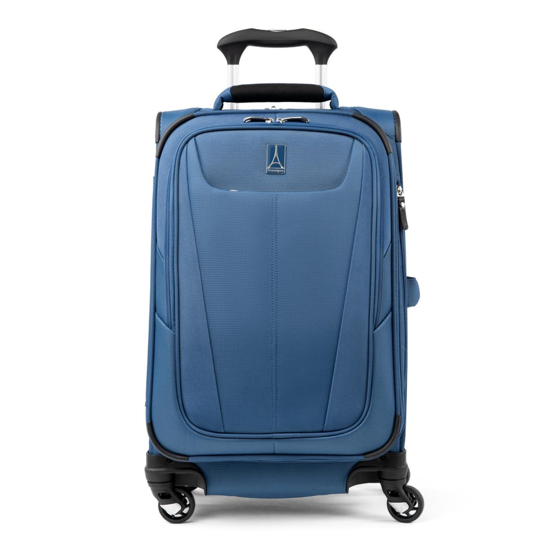 Travelpro Maxlite 5 Softside Expandable Luggage with 4 Spinner Wheels, Lightweight Suitcase, Men and Women, Ensign Blue, Carry - on 21 - Inch