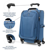 Travelpro Maxlite 5 Softside Expandable Luggage with 4 Spinner Wheels, Lightweight Suitcase, Men and Women, Ensign Blue, Carry - on 21 - Inch