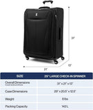 Travelpro Maxlite 5 Softside Expandable Luggage with 4 Spinner Wheels, Lightweight Suitcase, Men and Women, Ensign Blue, Checked - Large 29 - Inch