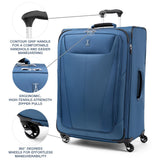 Travelpro Maxlite 5 Softside Expandable Luggage with 4 Spinner Wheels, Lightweight Suitcase, Men and Women, Ensign Blue, Checked - Large 29 - Inch
