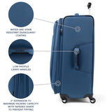Travelpro Maxlite 5 Softside Expandable Luggage with 4 Spinner Wheels, Lightweight Suitcase, Men and Women, Ensign Blue, Checked - Large 29 - Inch