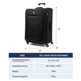Travelpro Maxlite 5 Softside Expandable Luggage with 4 Spinner Wheels, Lightweight Suitcase, Men and Women, Ensign Blue, Checked - Large 29 - Inch