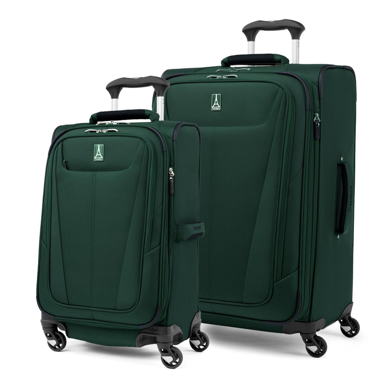 Travelpro Maxlite 5 Softside Expandable Luggage with 4 Spinner Wheels, Lightweight Suitcase, Men and Women, Forest Green, 2 - Piece Set (21/25)
