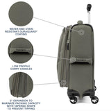Travelpro Maxlite 5 Softside Expandable Luggage with 4 Spinner Wheels, Lightweight Suitcase, Men and Women, International, Slate Green, Carry - on 19 - Inch