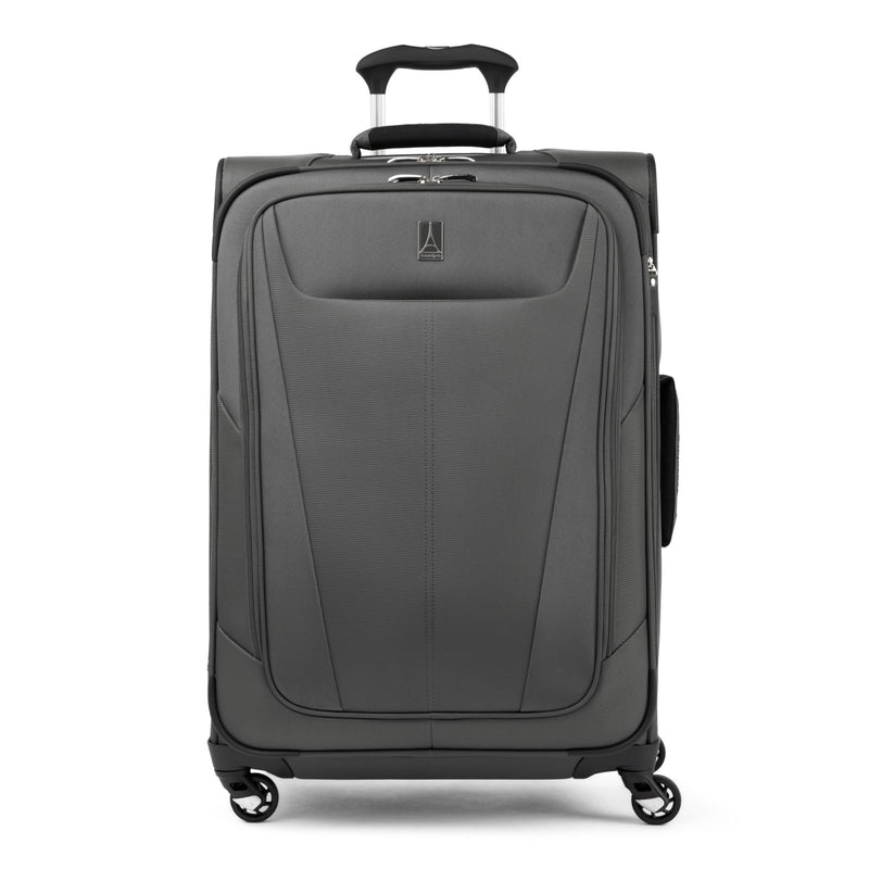 Travelpro Maxlite 5 Softside Expandable Luggage with 4 Spinner Wheels, Lightweight Suitcase, Men and Women, Shadow Grey, Checked - Medium 25 - Inch