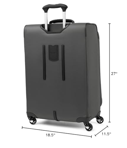 Travelpro Maxlite 5 Softside Expandable Luggage with 4 Spinner Wheels, Lightweight Suitcase, Men and Women, Shadow Grey, Checked - Medium 25 - Inch