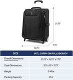 Travelpro Maxlite 5 Softside Expandable Upright 2 Wheel Carry - on Luggage, Lightweight, 20 - Inch — Black