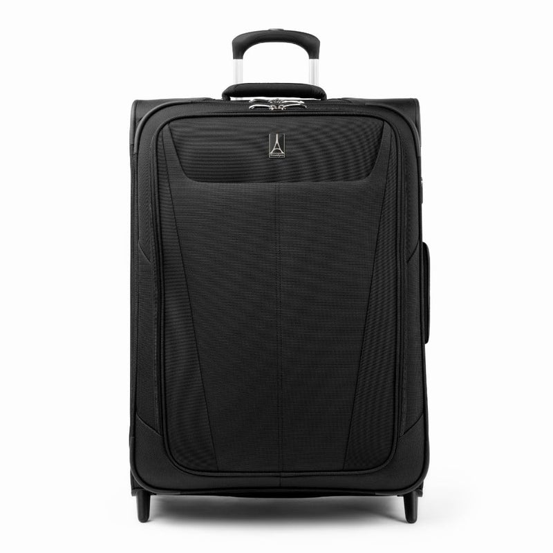 Travelpro Maxlite 5 Softside Expandable Upright 2 Wheel Checked Medium Luggage, Lightweight, 26 - Inch — Black