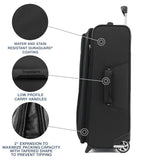 Travelpro Maxlite 5 Softside Expandable Upright 2 Wheel Checked Medium Luggage, Lightweight, 26 - Inch — Black