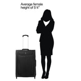 Travelpro Maxlite 5 Softside Expandable Upright 2 Wheel Checked Medium Luggage, Lightweight, 26 - Inch — Black