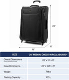 Travelpro Maxlite 5 Softside Expandable Upright 2 Wheel Checked Medium Luggage, Lightweight, 26 - Inch — Slate Green