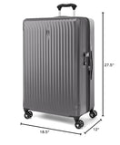 Travelpro Maxlite Air Hardside Expandable Checked Luggage, 8 Spinner Wheels, Lightweight Hard Shell Polycarbonate Suitcase, Shadow Grey, Checked Large 28 - Inch