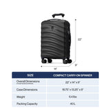 Travelpro Maxlite Air V2 Hardside Expandable Carry on Luggage, 8 Spinner Wheels, Lightweight Hard Shell Suitcase, TSA lock, Slate Green, Compact Carry On 19 - Inch