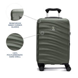 Travelpro Maxlite Air V2 Hardside Expandable Carry on Luggage, 8 Spinner Wheels, Lightweight Hard Shell Suitcase, TSA lock, Slate Green, Compact Carry On 19 - Inch