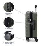 Travelpro Maxlite Air V2 Hardside Expandable Carry on Luggage, 8 Spinner Wheels, Lightweight Hard Shell Suitcase, TSA lock, Slate Green, Compact Carry On 19 - Inch