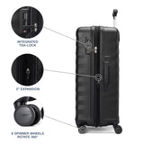 Travelpro Maxlite Air V2 Hardside Expandable Checked Luggage, 8 Spinner Wheels, Lightweight Hard Shell Suitcase, TSA lock, Black, Checked Medium 25 - Inch