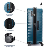Travelpro Maxlite Air V2 Hardside Expandable Checked Luggage, 8 Spinner Wheels, Lightweight Hard Shell Suitcase, TSA lock, Teal, Checked Large 28 - Inch