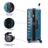 Travelpro Maxlite Air V2 Hardside Expandable Checked Luggage, 8 Spinner Wheels, Lightweight Hard Shell Suitcase, TSA lock, Teal, Checked Medium 25 - Inch