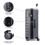Travelpro Maxlite Air V2 Hardside Expandable Luggage, 8 Spinner Wheels, Lightweight Hard Shell, TSA lock, Shadow Grey, 3 - Piece Set (20/25/28)