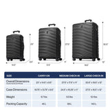 Travelpro Maxlite Air V2 Hardside Expandable Luggage, 8 Spinner Wheels, Lightweight Hard Shell, TSA lock, Shadow Grey, 3 - Piece Set (20/25/28)