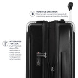 Travelpro Pathways 3 Hardside Expandable Luggage, 8 Spinner Wheels, Lightweight Hard Shell Suitcase, 3 Piece Set (21/25/28), Black Knight