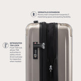 Travelpro Pathways 3 Hardside Expandable Luggage, 8 Spinner Wheels, Lightweight Hard Shell Suitcase, Checked Medium 25 Inch, Champagne