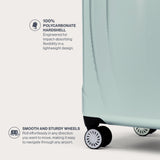 Travelpro Pathways 3 Hardside Expandable Luggage, 8 Spinner Wheels, Lightweight Hard Shell Suitcase, Cloud Grey, Checked Medium 25 Inch