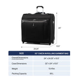Travelpro Platinum Elite 50 - Inch Rolling Garment Bag, Shadow Black